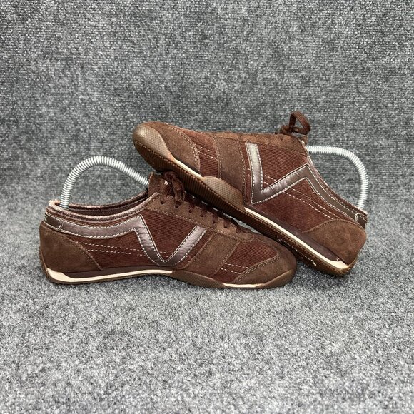 Vans Dabney Shoes Women's Size 8 Brown Suede Corduroy Low Lace Y2K Retro Sneaker - Picture 9 of 16